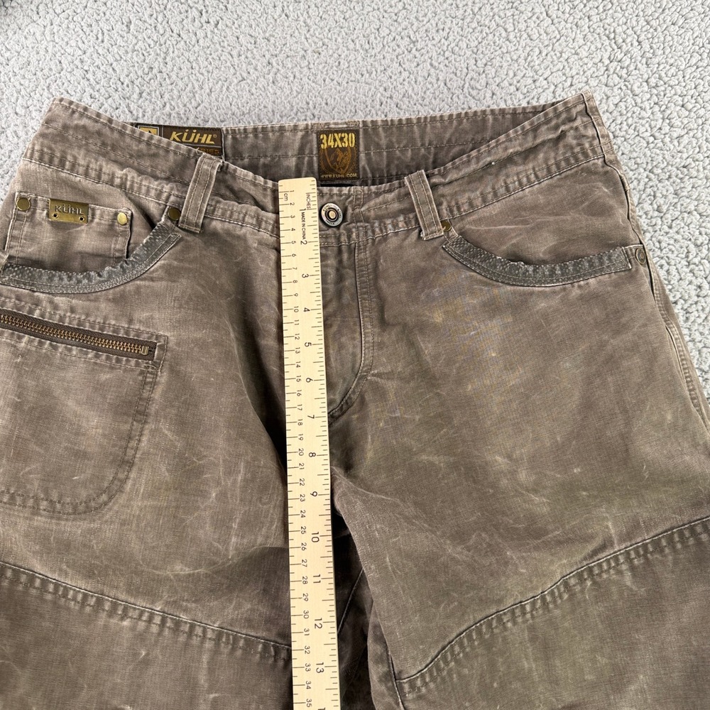 KUHL Crag Series Rebel Pants Men 32x30 Brown Rugged Outdoor Hiking Patina Dye - Picture 5 of 11